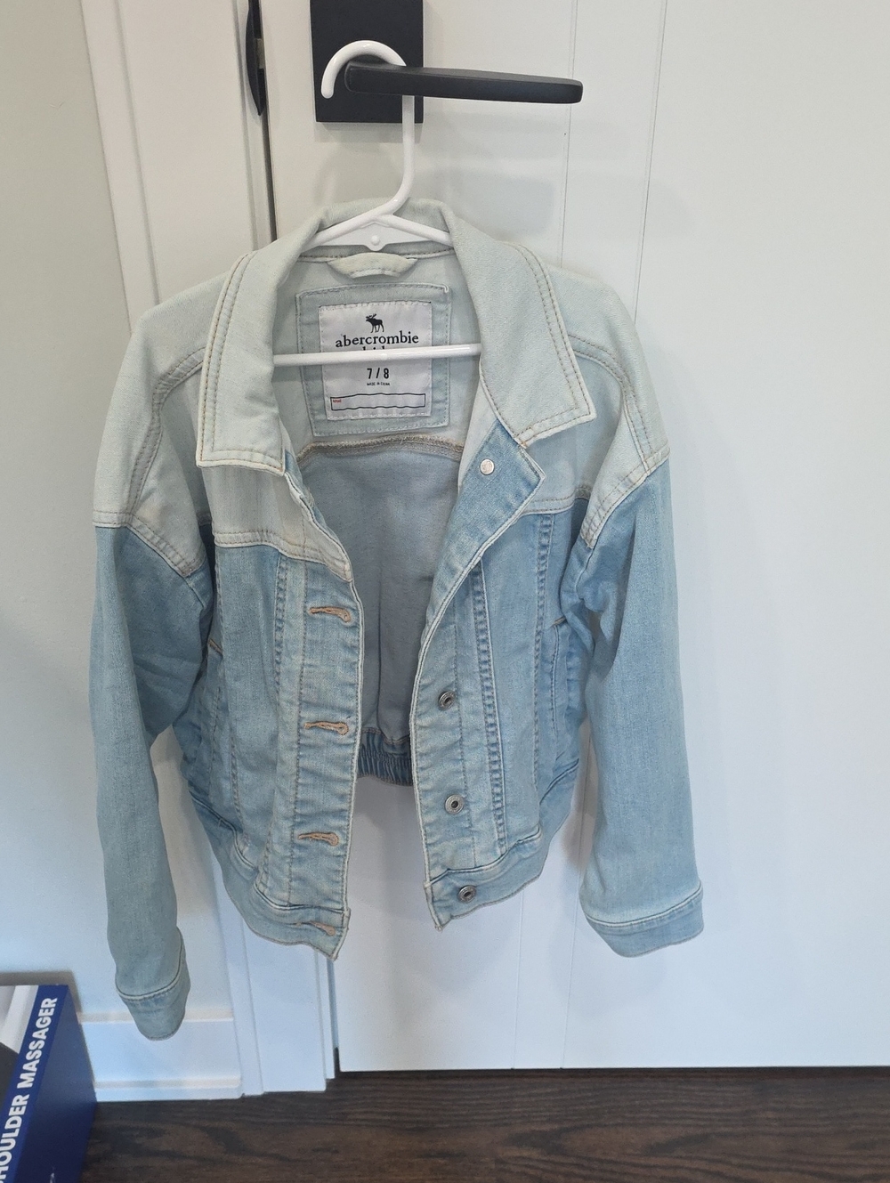 Abercrombie & Fitch Two-Tone Light Blue Denim Jacket